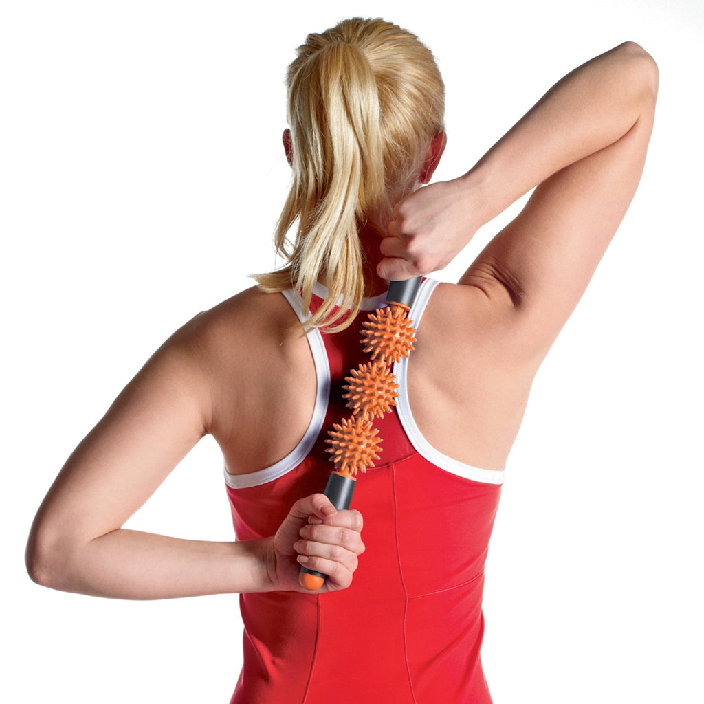 Restore Pressure Point Massager in use on back