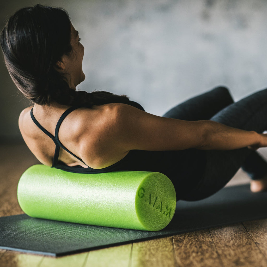 Restore Muscle Therapy Foam Roller 18" woman rolling