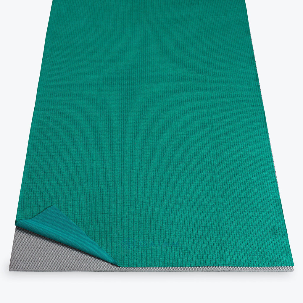 No-Slip Yoga Towel in teal
