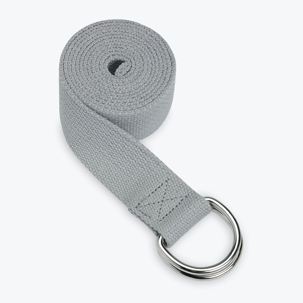 Gray Cotton Yoga Strap - 6ft