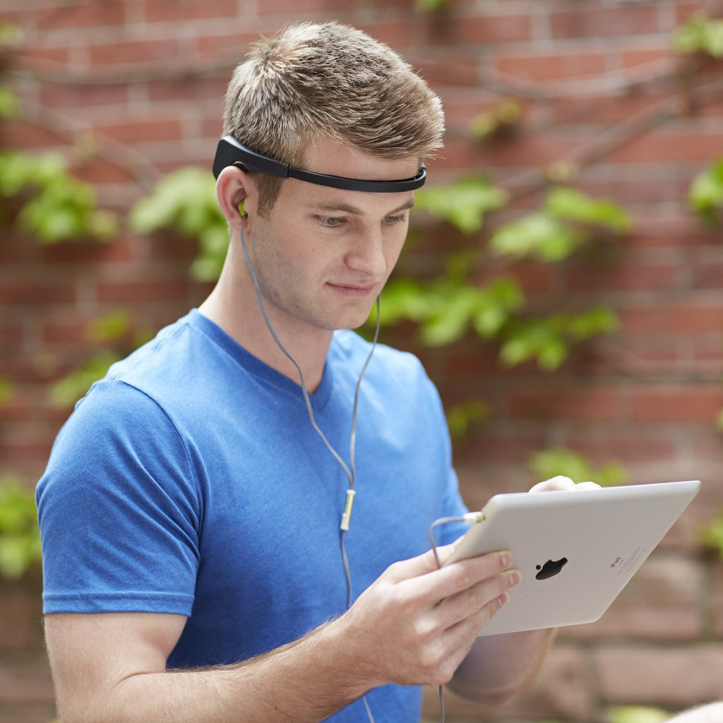 Muse: The Brain Sensing Headband in use while on the app
