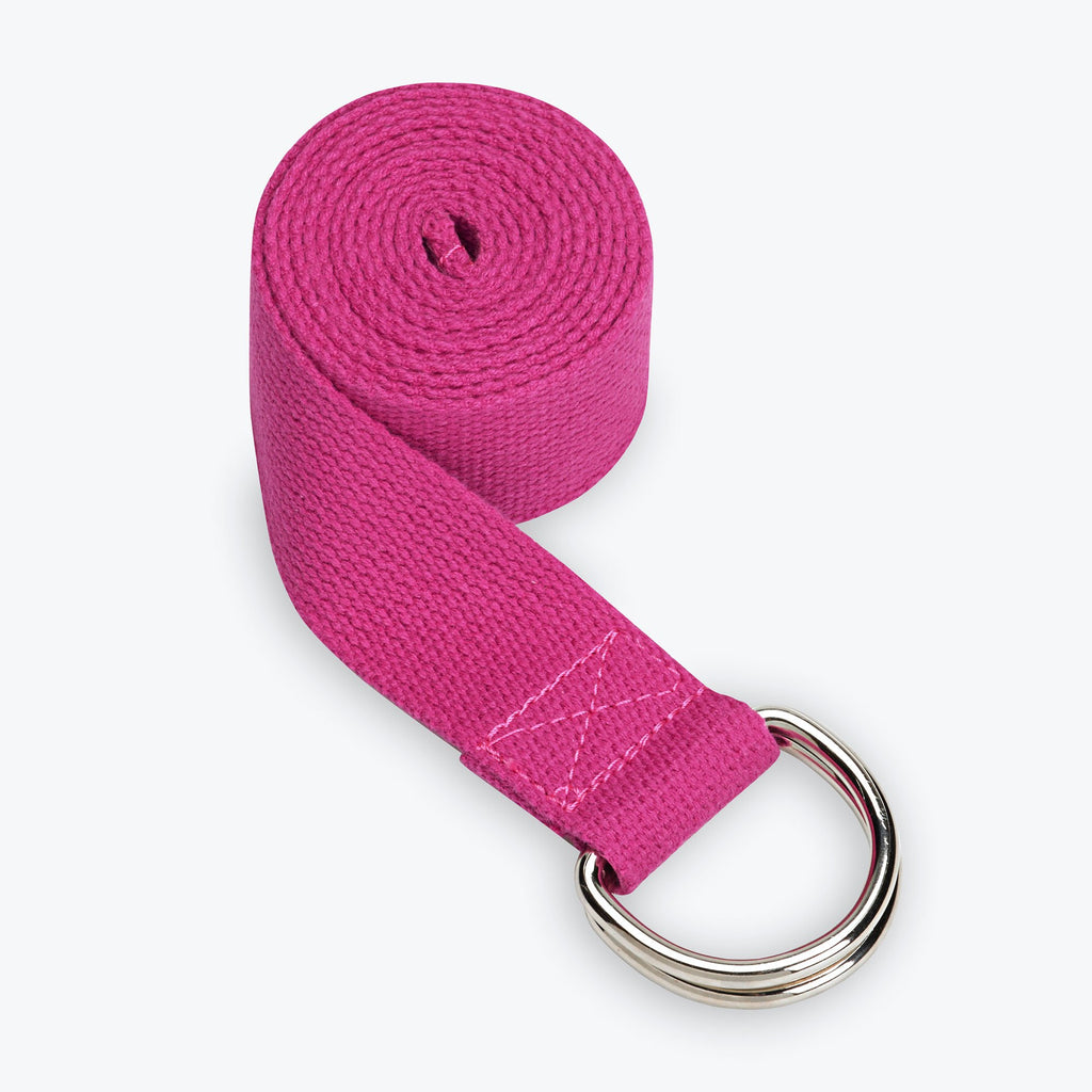 Fuchsia Cotton Yoga Strap - 6ft
