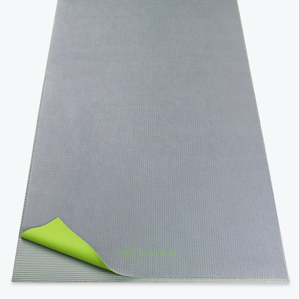 No-Slip Yoga Towel in citron storm