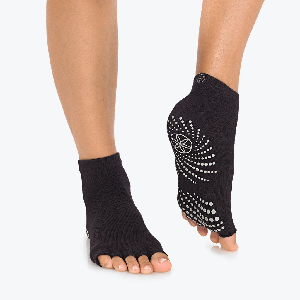 Toeless Yoga Socks black