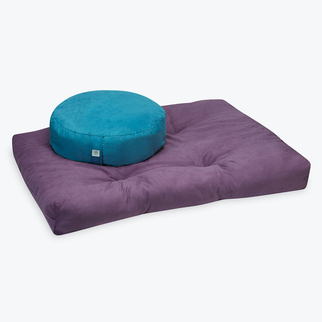 Purple Zabuton Floor Cushion with Teal Zafu