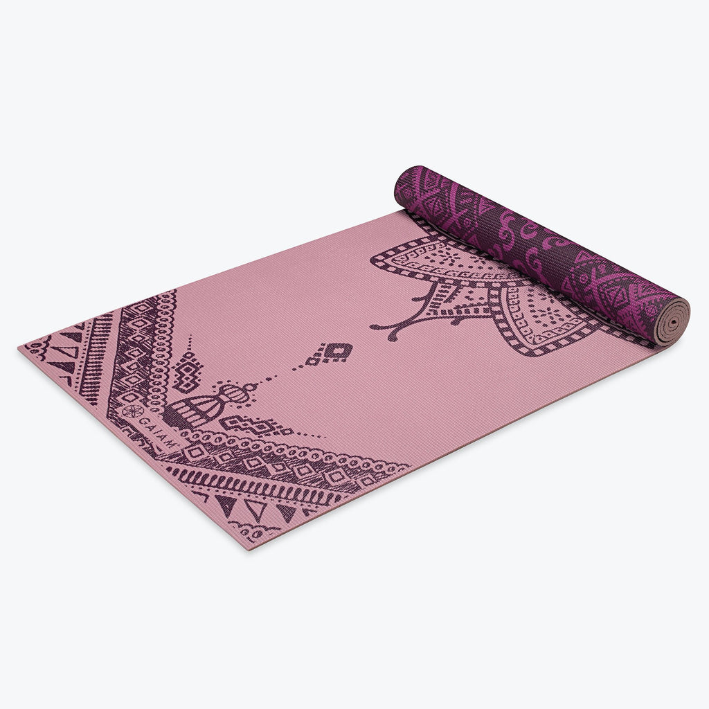 Reversible Peace Yoga Mat in a premium 5mm thickness
