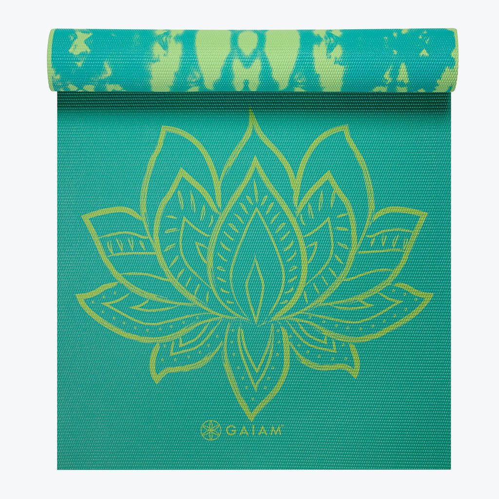 Turquoise Lotus Reversible Yoga Mat (5mm)