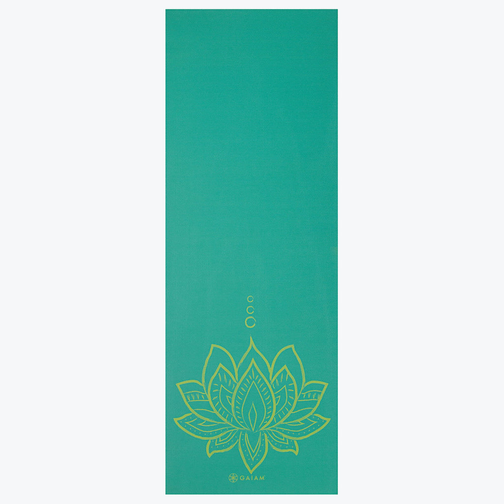 Turquoise Lotus Reversible Yoga Mat (5mm)