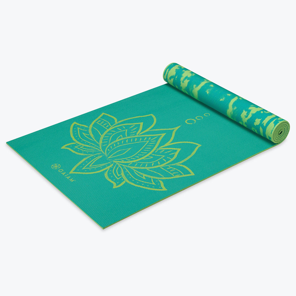 Turquoise Lotus Reversible Yoga Mat (5mm)