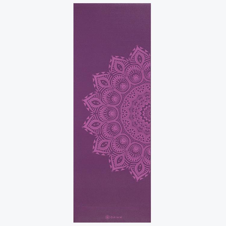 Gaiam Premium Purple Mandala Yoga Mat (5mm)