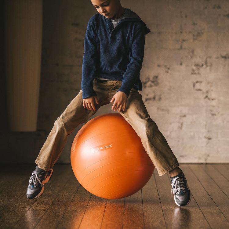 kids 45 cm balance ball in use