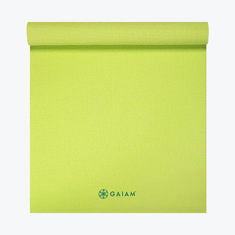 Gaiam Kids Lime Yoga Mat 3 mm half rolled