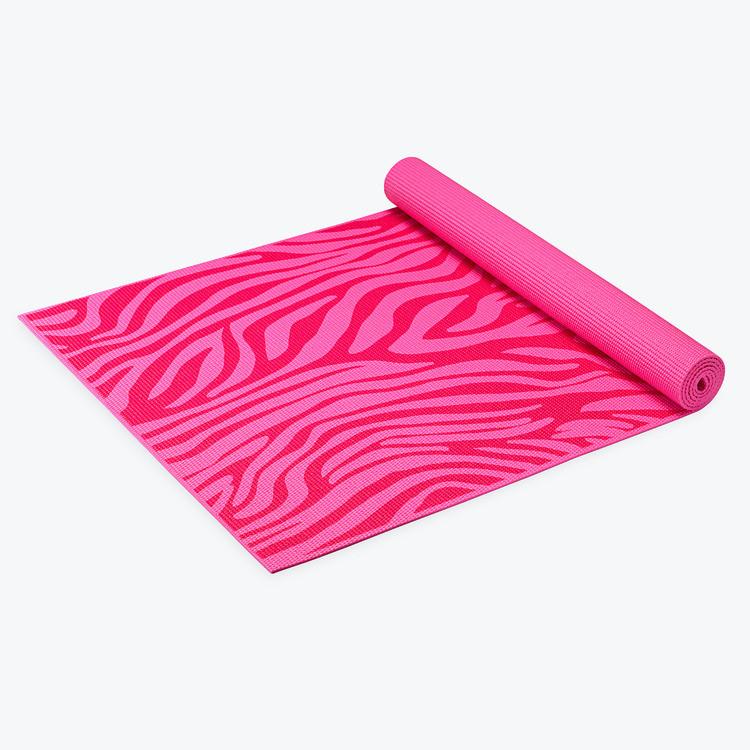 Kids Pink Zebra Yoga Mat 3mm Gaiam side 