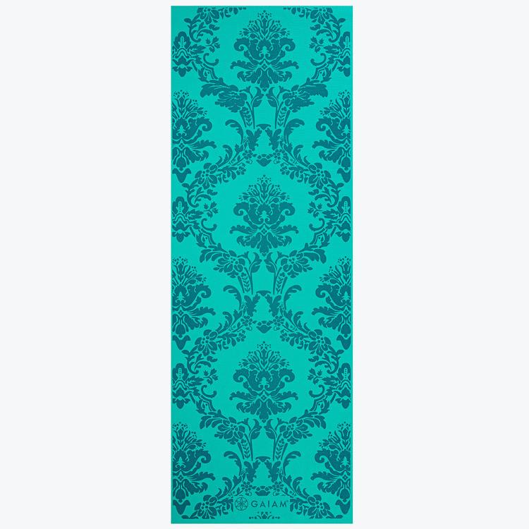 3mm Neo-Baroque Print Yoga Mat Blue