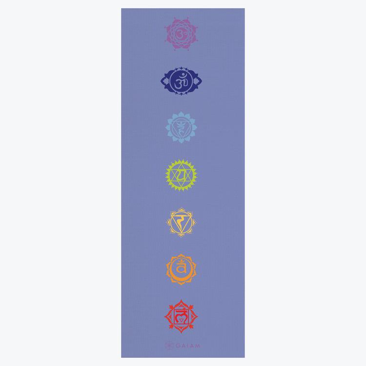 Gaiam Chakra Print Yoga Mat 3 mm unrolled 