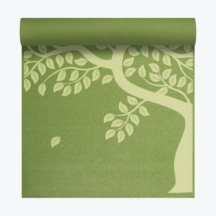 Gaiam Tree of Life Print Yoga Mat 3 mm half rolled