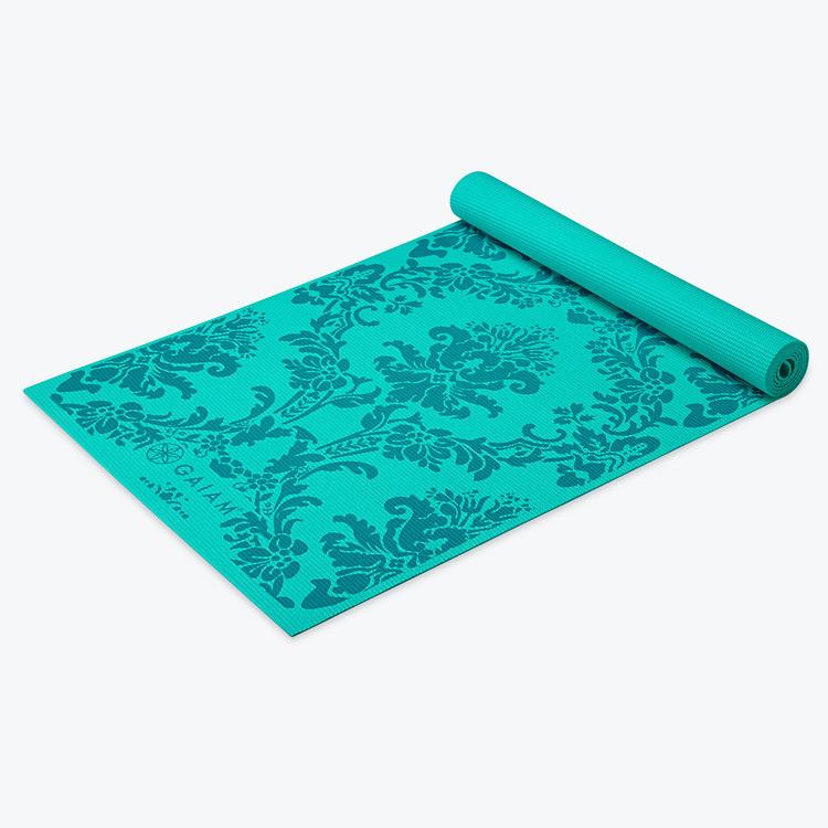 Neo-Baroque Print 3mm Yoga Mat Blue