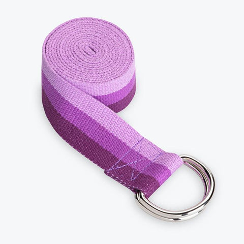 Purple Tri-Color Yoga Strap - 6ft