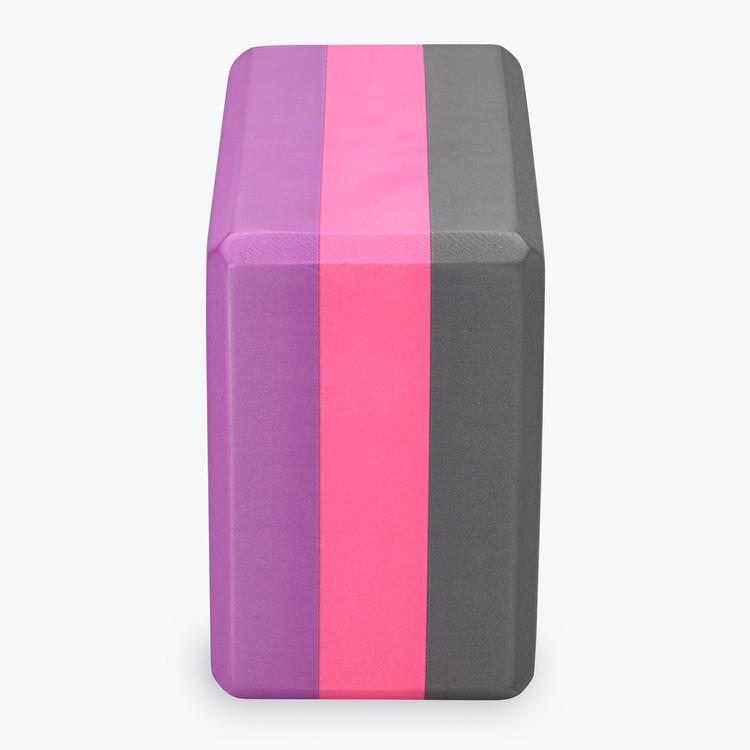 Tri-Color Yoga Block in purple