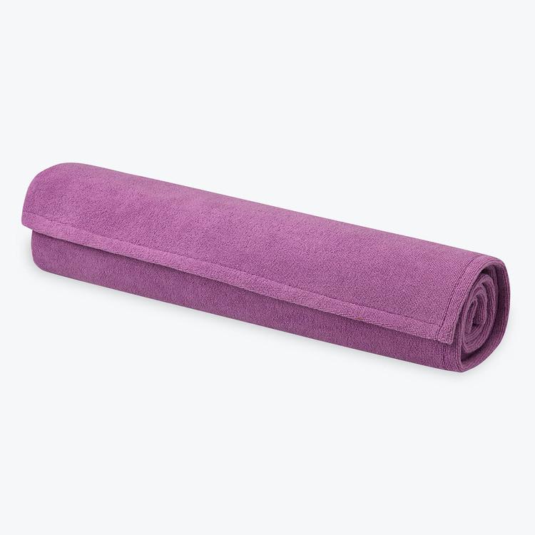 Grippy Yoga Mat Towel sparkling grape rolled