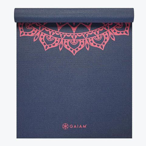 Navy Fleur Marrakesh Yoga Mat (3mm)