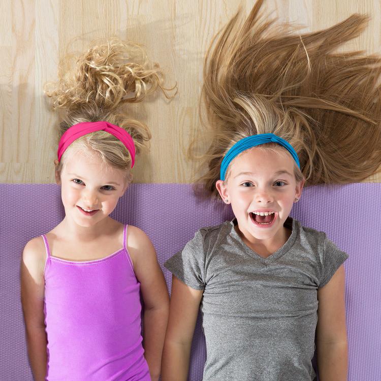 Kids 2-Pack Headbands in use