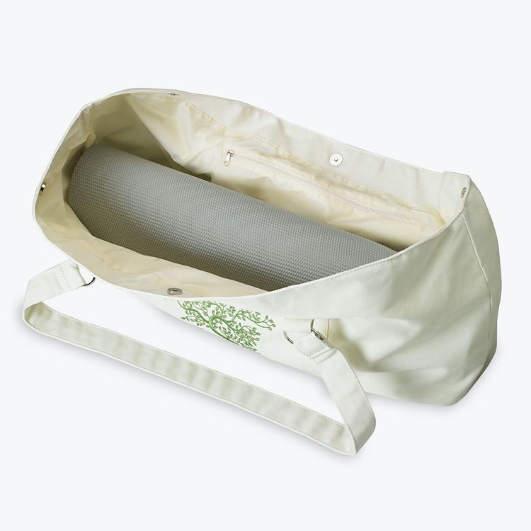 Gaiam Tree of Life Yoga Tote opened 