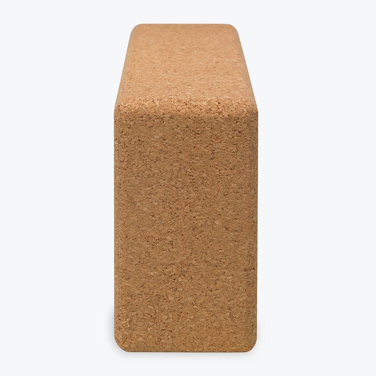 Gaiam Cork Yoga Brick side