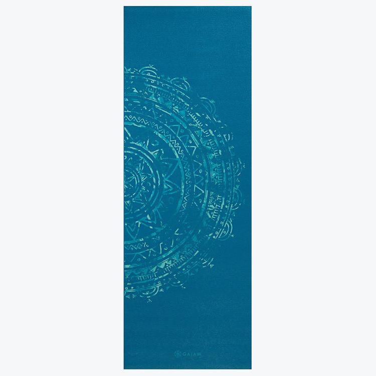 Gaiam Blue Medallion Yoga Mat (3mm)