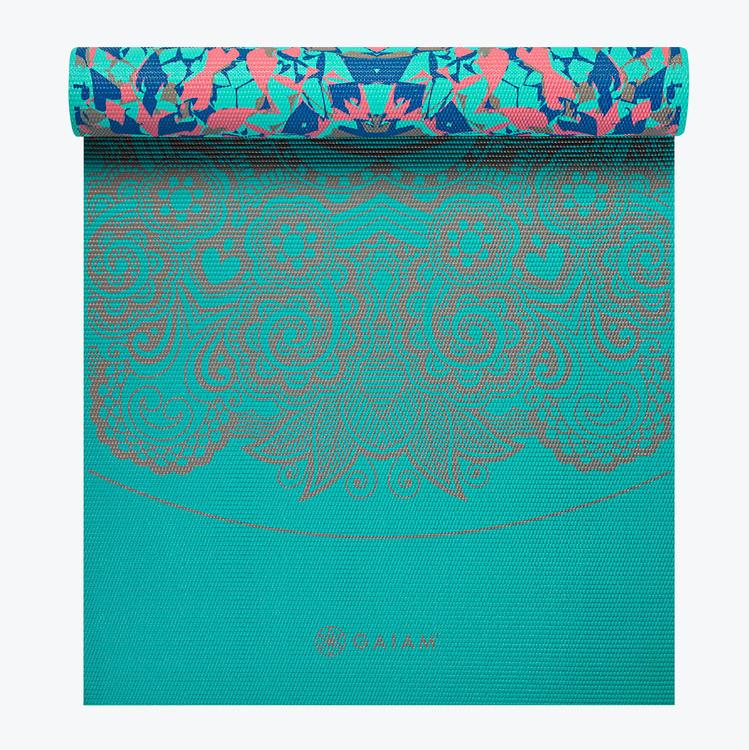 Gaiam Kaleidoscope Reversible Yoga Mat (Five Millimeter)